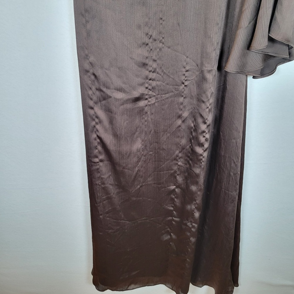 Sachin & Babi Womens Keely One Shoulder Maxi Dress Gown Size 10 Brown Evening - Picture 4 of 14